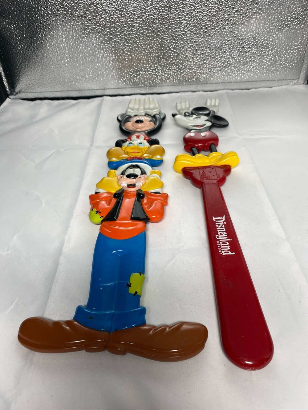 Vintage Disney Back Scratchers Set of 2 Mickey Donald Goofy Disneyland WDW